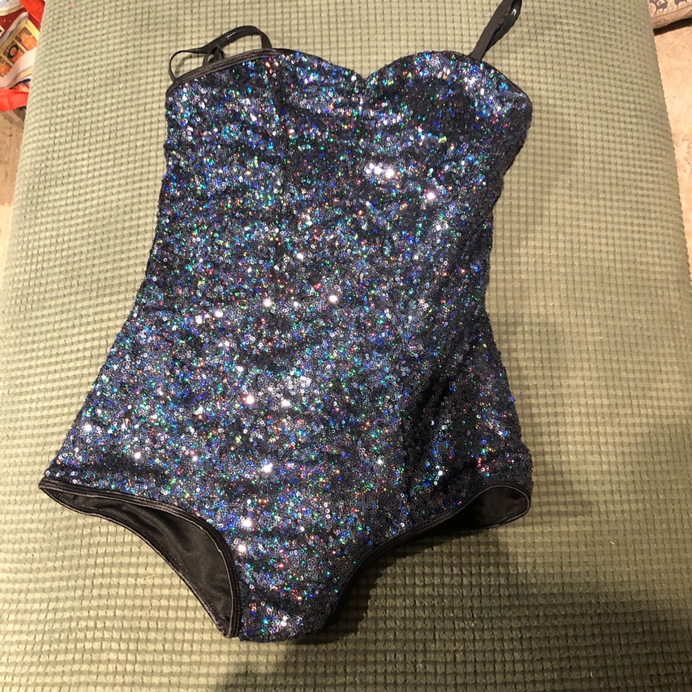 Balera LC black iridescent leotard